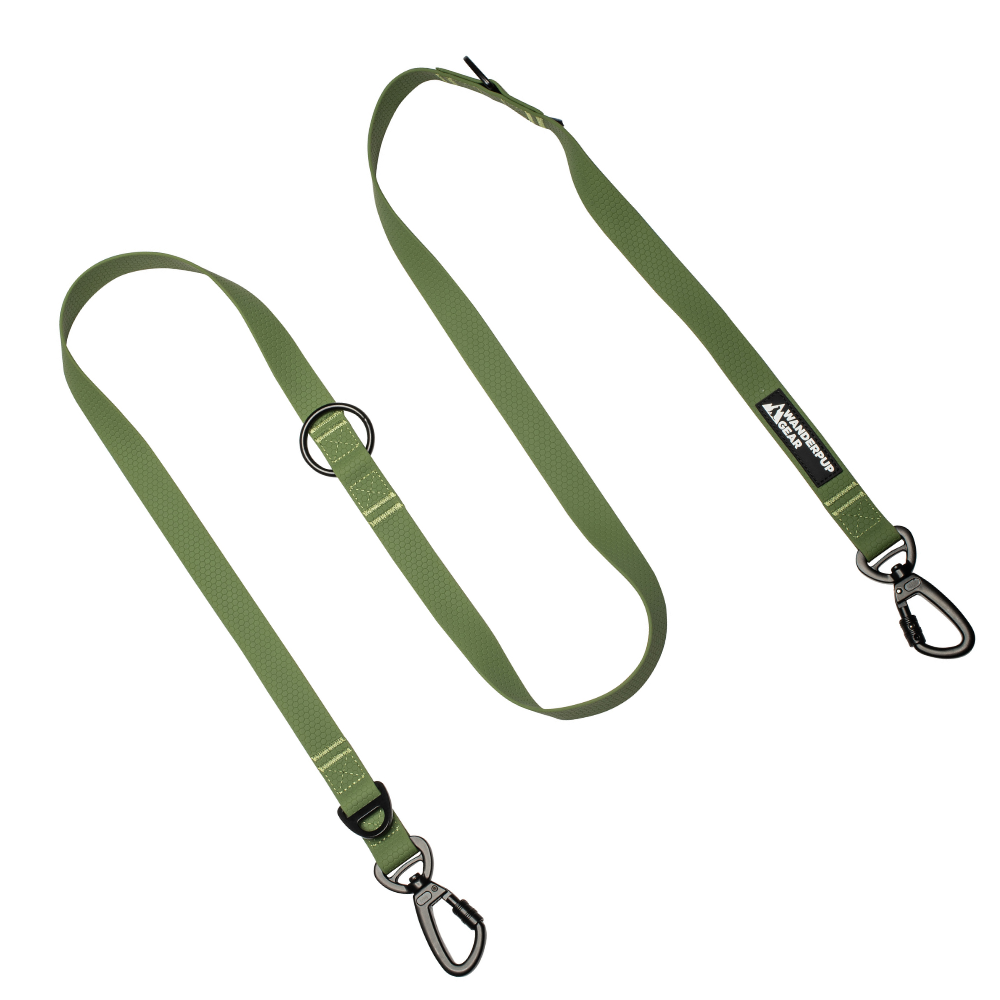 Multifunctional Waterproof Dog Leash - Hunter Green Wanderpup Gear