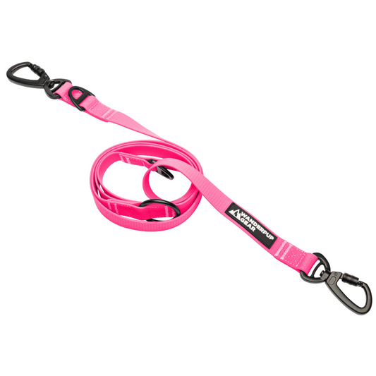 Multifunctional Waterproof Dog Leash - Hot Pink Wanderpup Gear