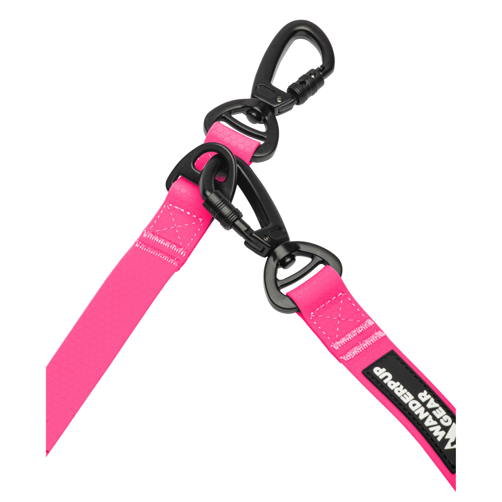 Multifunctional Waterproof Dog Leash - Hot Pink Wanderpup Gear