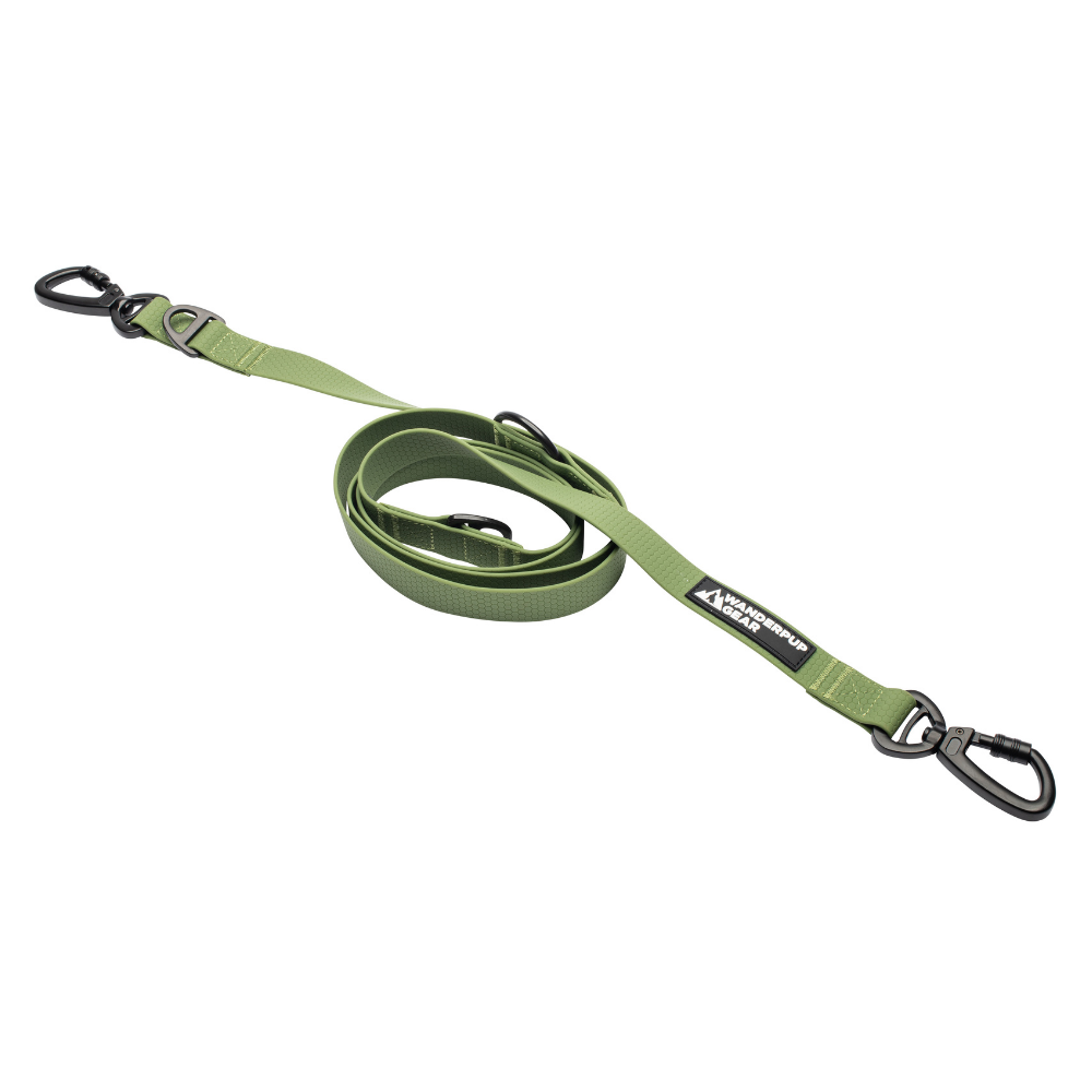 Multifunctional Waterproof Dog Leash - Hunter Green Wanderpup Gear