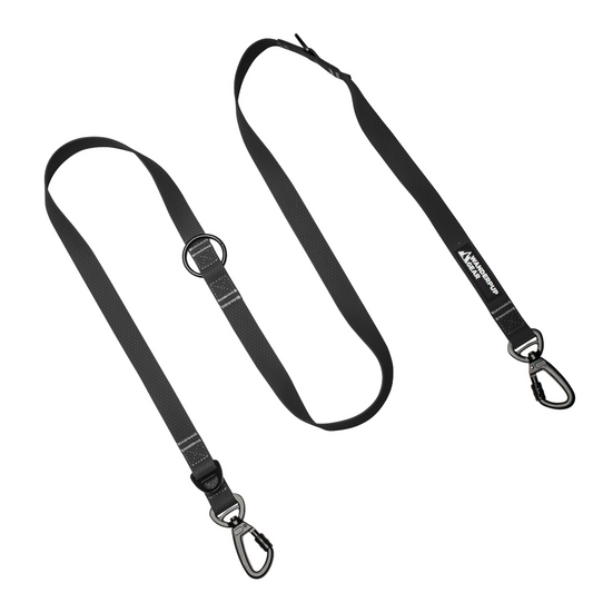 Multifunctional Waterproof Dog Leash - Jet Black Wanderpup Gear