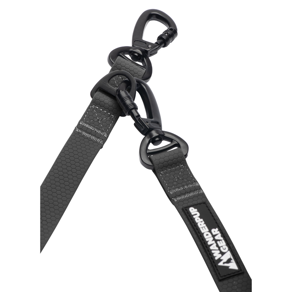 Multifunctional Waterproof Dog Leash - Jet Black Wanderpup Gear