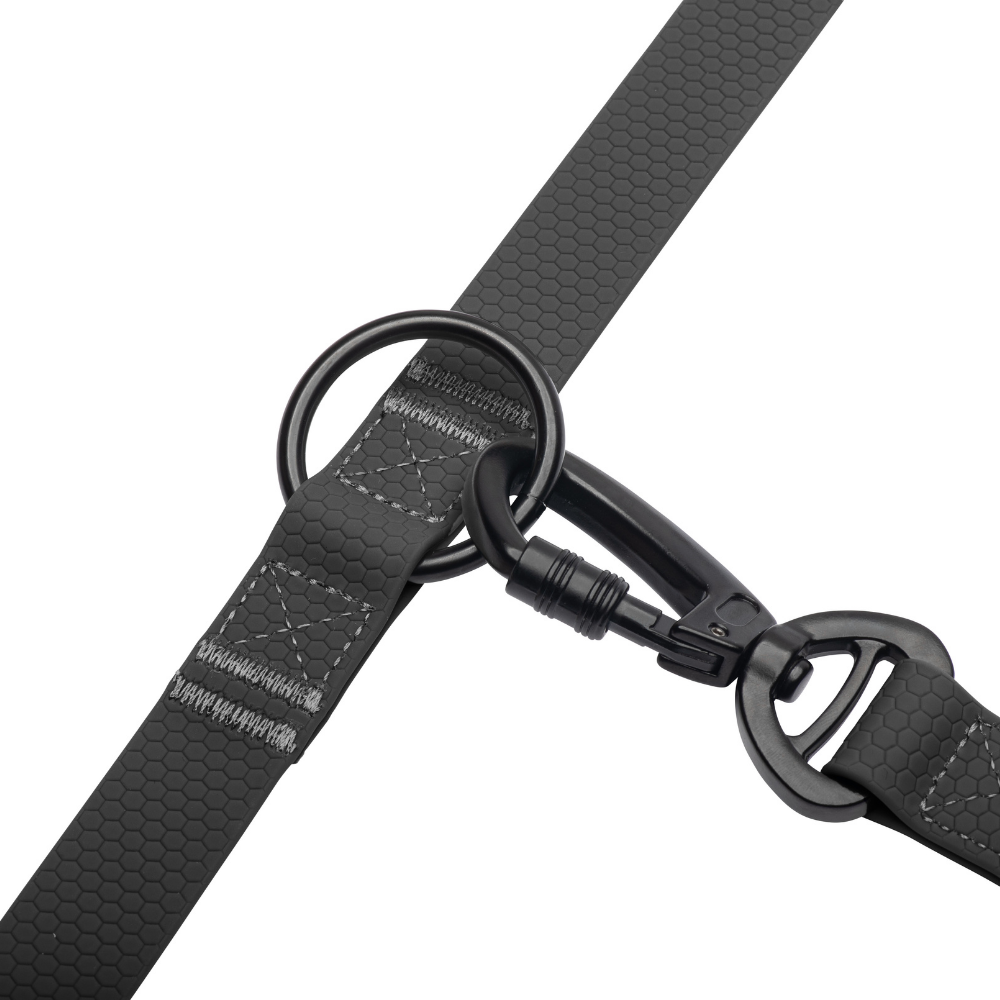Multifunctional Waterproof Dog Leash - Jet Black Wanderpup Gear