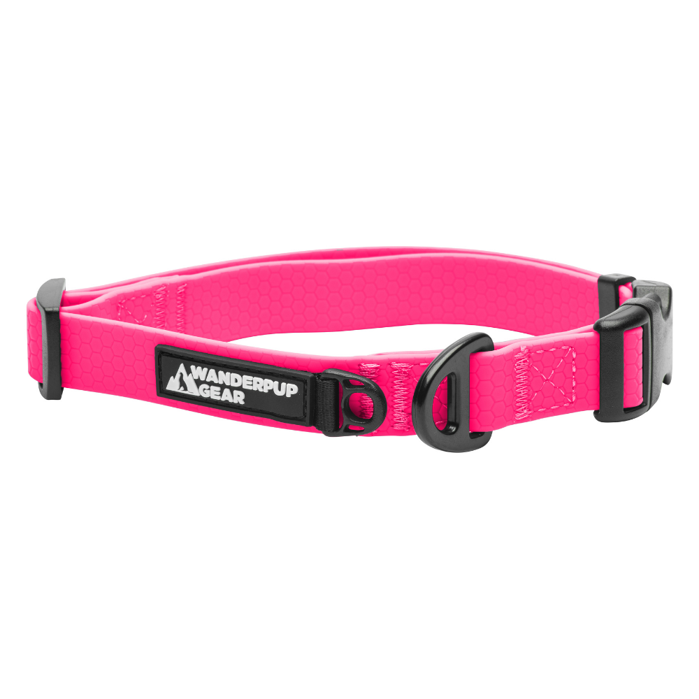 Pink waterproof cheap dog collar