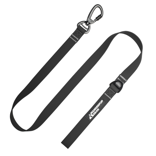 Waterproof Dog Leash - Jet Black Wanderpup Gear