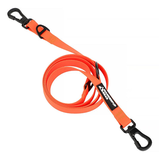 Multifunctional Waterproof Dog Leash - Blaze Orange Wanderpup Gear
