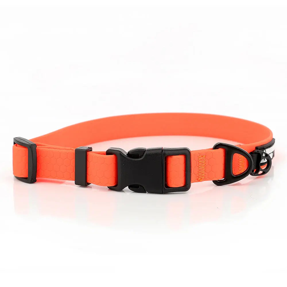 Waterproof Dog Collar - Blaze Orange Wanderpup Gear