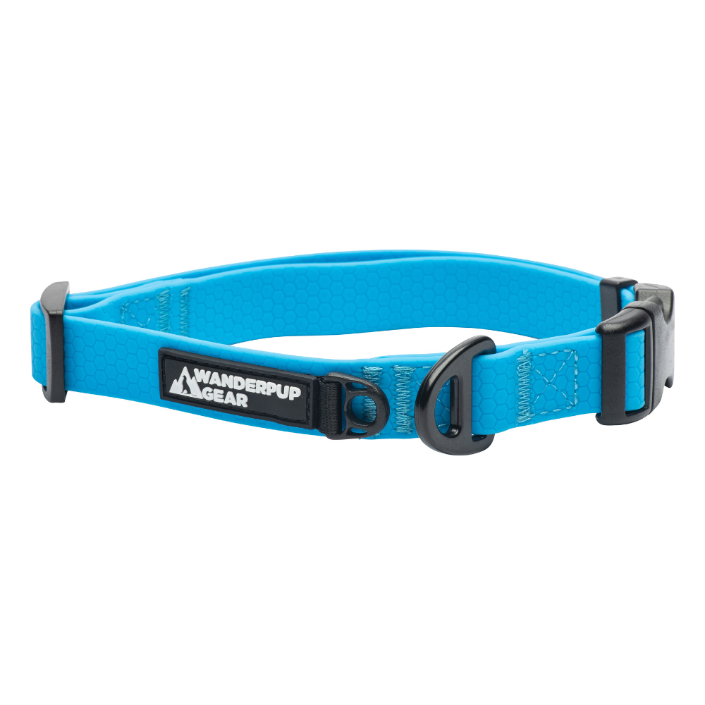 Waterproof Dog Collar Blue Wanderpup Gear
