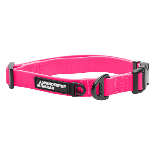 Waterproof Dog Collar - Hot Pink Wanderpup Gear