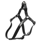 Alternate side view of black waterproof dog harness with adjustable straps