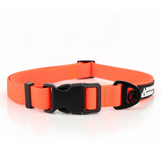 Waterproof Dog Collar - Blaze Orange Wanderpup Gear